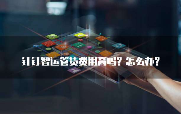 钉钉智运管货费用高吗？怎么办？