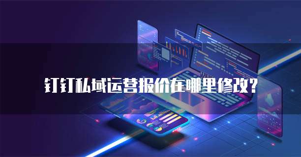 钉钉私域运营报价在哪里修改？