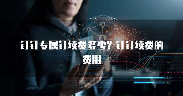 钉钉专属钉续费多少？钉钉续费的费用