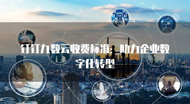 钉钉九数云收费标准：助力企业数字化转型