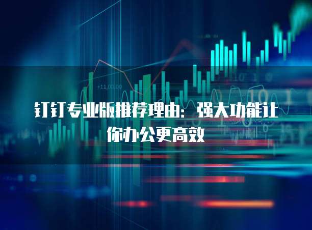 钉钉专业版推荐理由：强大功能让你办公更高效