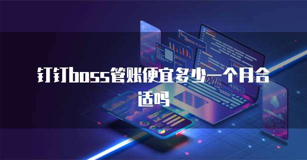 钉钉boss管账便宜多少一个月合适吗