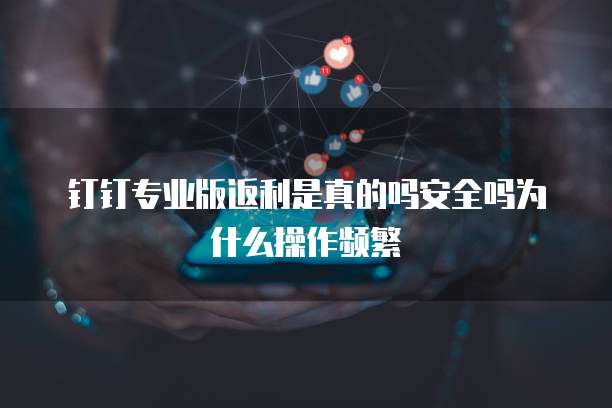 钉钉专业版返利是真的吗安全吗为什么操作频繁
