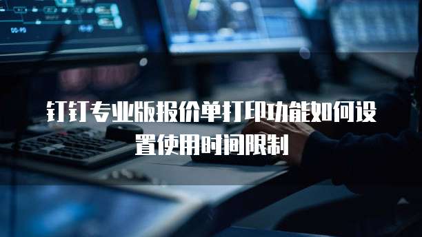 钉钉专业版报价单打印功能如何设置使用时间限制