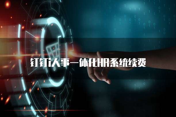 钉钉i人事一体化HR系统续费