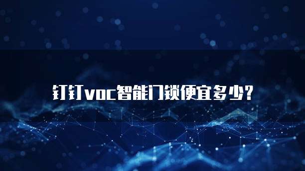 钉钉voc智能门锁便宜多少？