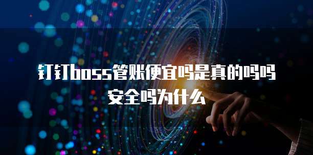 钉钉boss管账便宜吗是真的吗吗安全吗为什么