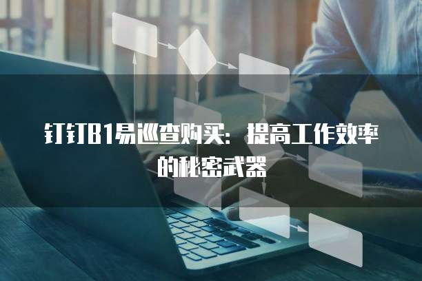 钉钉B1易巡查购买:提高工作效率的秘密武器
