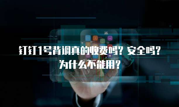 钉钉1号背调真的收费吗？安全吗？为什么不能用？
