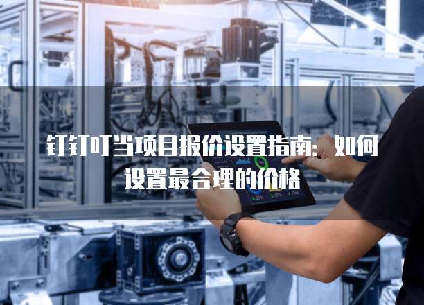 钉钉叮当项目报价设置指南:如何设置最合理的价格