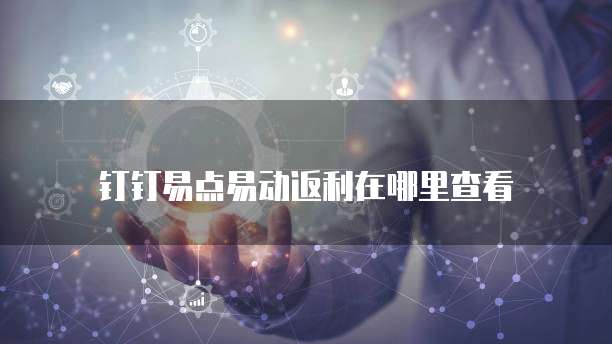 钉钉易点易动返利在哪里查看