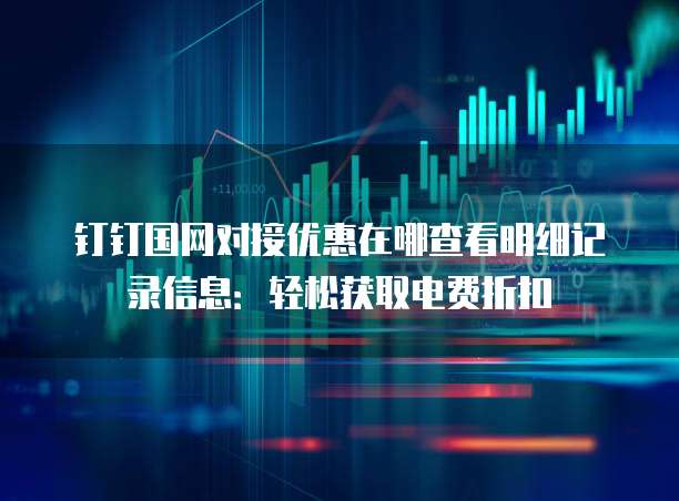 钉钉国网对接优惠在哪查看明细记录信息:轻松获取电费折扣