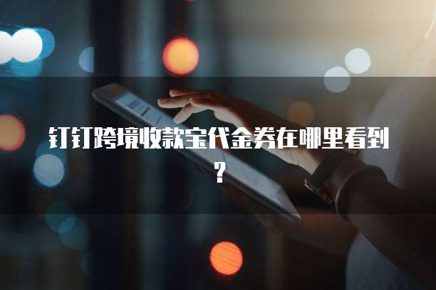 钉钉跨境收款宝代金券在哪里看到？