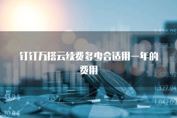 钉钉万搭云续费多少合适用一年的费用