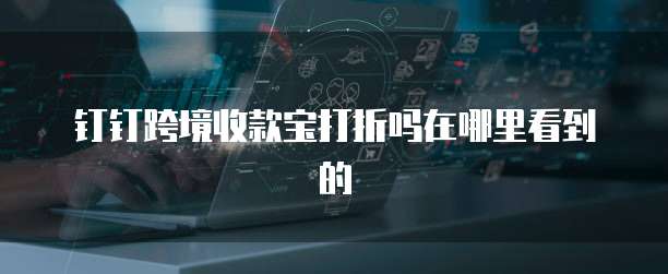 钉钉跨境收款宝打折吗在哪里看到的