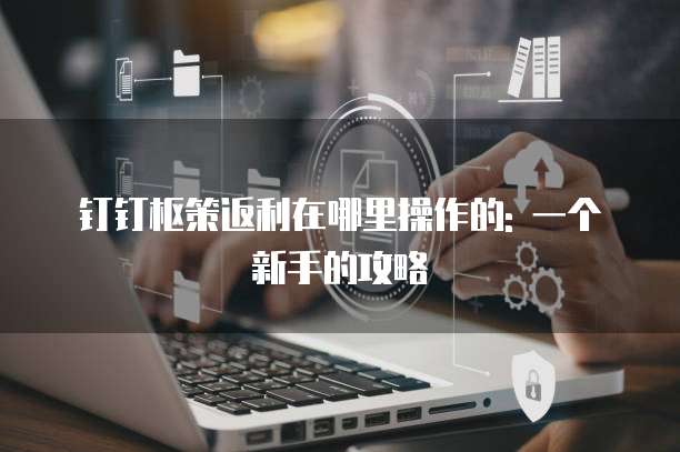 钉钉枢策返利在哪里操作的: 一个新手的攻略
