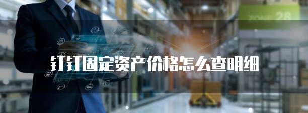 钉钉固定资产价格怎么查明细