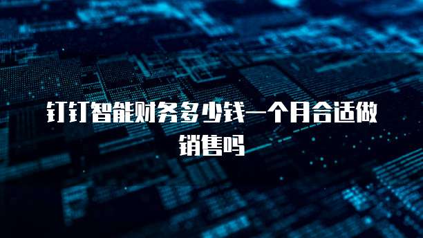 钉钉智能财务多少钱一个月合适做销售吗