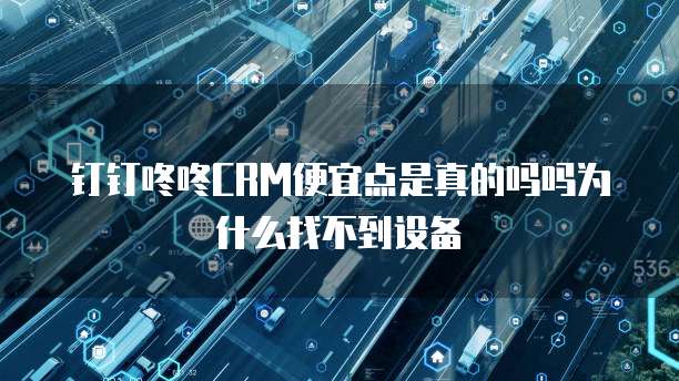 钉钉咚咚CRM便宜点是真的吗吗为什么找不到设备