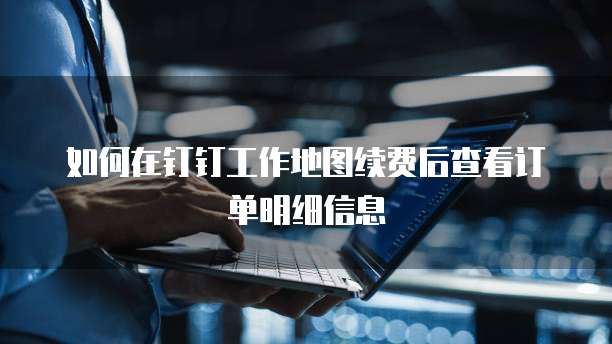 如何在钉钉工作地图续费后查看订单明细信息