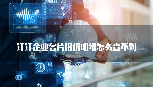 钉钉企业名片报价明细怎么查不到