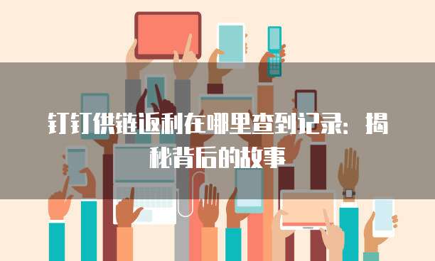 钉钉供链返利在哪里查到记录:揭秘背后的故事