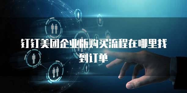 钉钉美团企业版购买流程在哪里找到订单