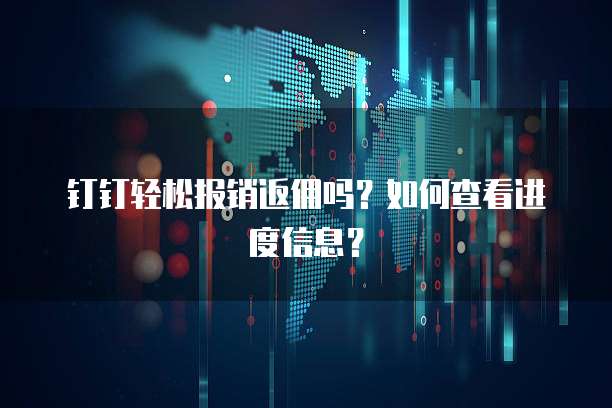 钉钉轻松报销返佣吗？如何查看进度信息？