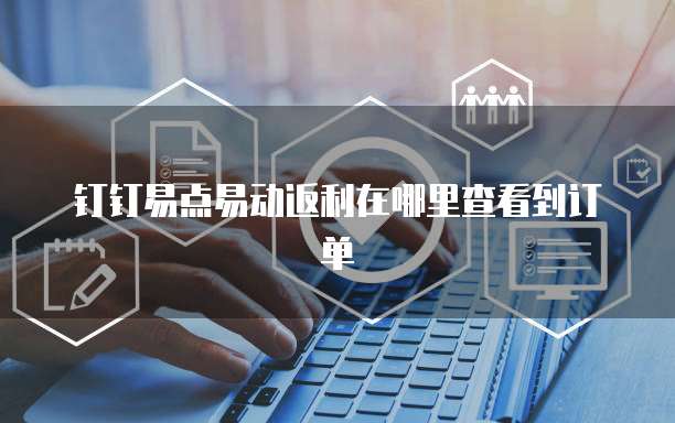 钉钉易点易动返利在哪里查看到订单