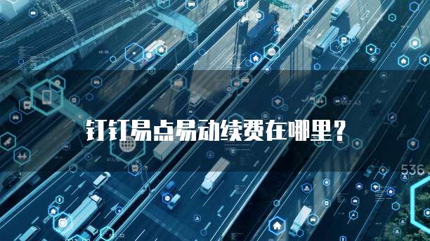 钉钉易点易动续费在哪里？
