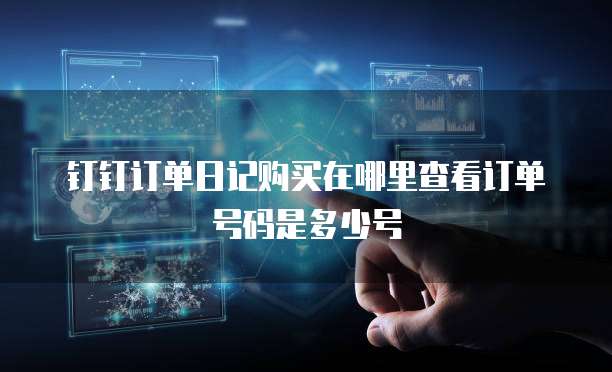 钉钉订单日记购买在哪里查看订单号码是多少号