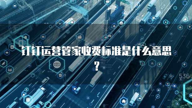 钉钉运营管家收费标准是什么意思？