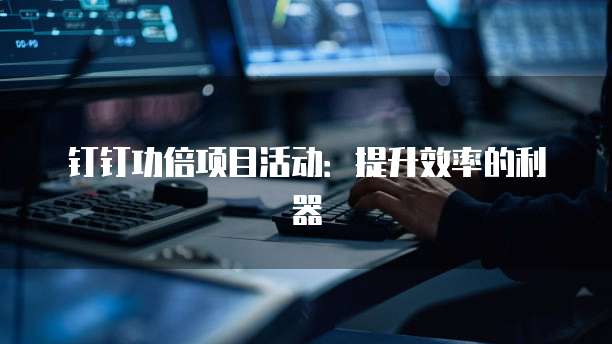 钉钉功倍项目活动:提升效率的利器