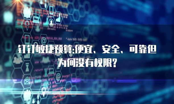钉钉敏捷预算:便宜、安全、可靠但为何没有权限?