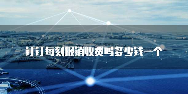 钉钉每刻报销收费吗多少钱一个