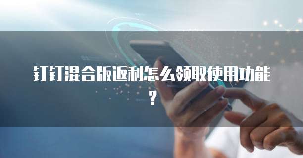 钉钉混合版返利怎么领取使用功能?