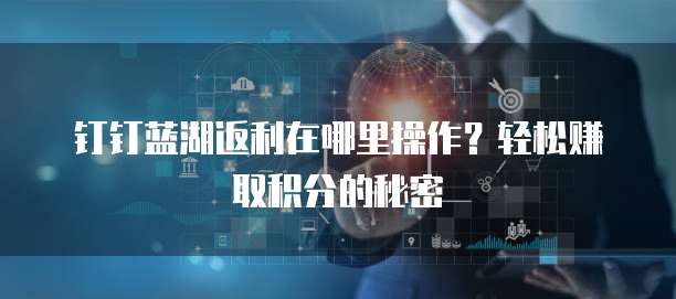 钉钉蓝湖返利在哪里操作?轻松赚取积分的秘密