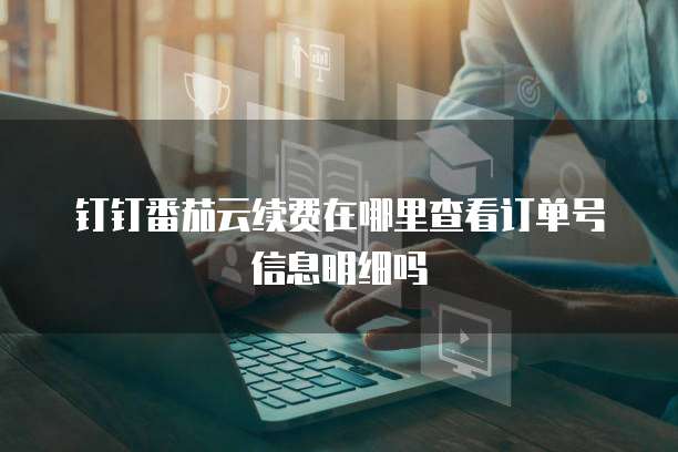 钉钉番茄云续费在哪里查看订单号信息明细吗