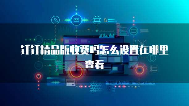 钉钉精品版收费吗怎么设置在哪里查看
