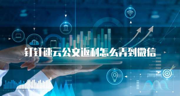 钉钉速云公文返利怎么弄到微信