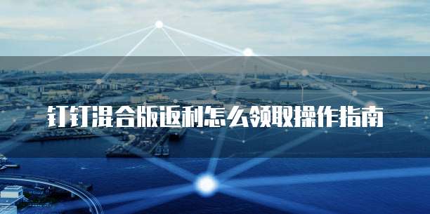钉钉混合版返利怎么领取操作指南