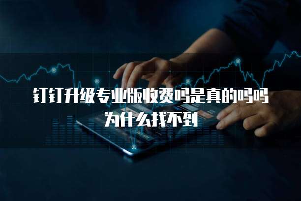 钉钉升级专业版收费吗是真的吗吗为什么找不到