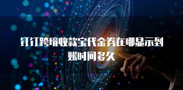 钉钉跨境收款宝代金券在哪显示到账时间多久