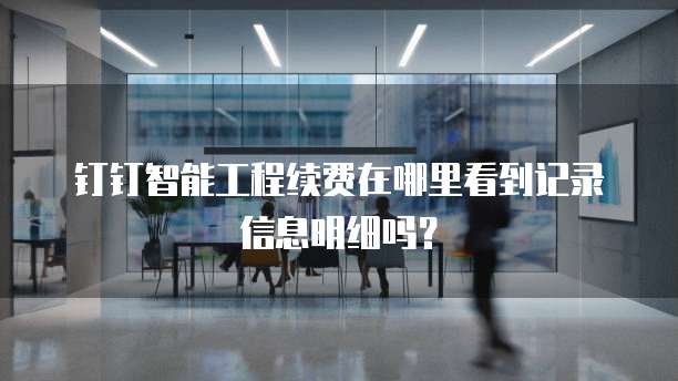 钉钉智能工程续费在哪里看到记录信息明细吗?