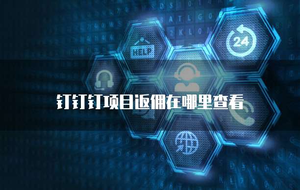 钉钉钉项目返佣在哪里查看