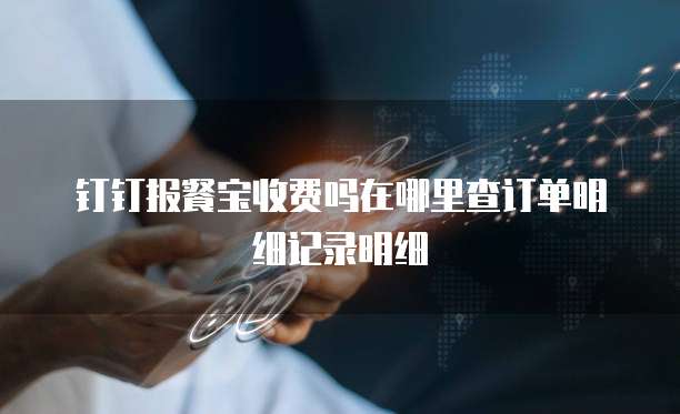 钉钉报餐宝收费吗在哪里查订单明细记录明细