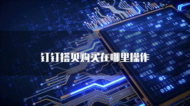 钉钉搭贝购买在哪里操作