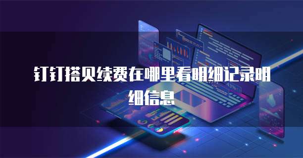 钉钉搭贝续费在哪里看明细记录明细信息