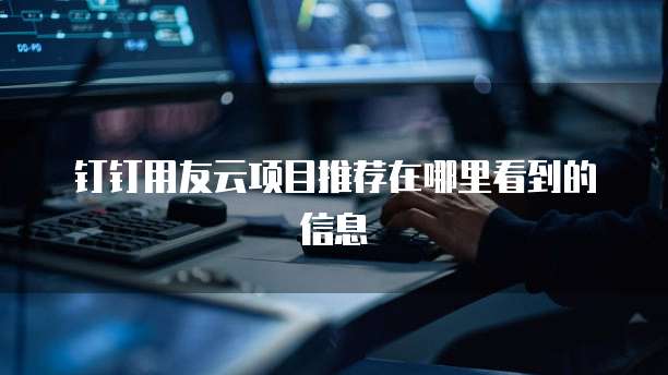 钉钉用友云项目推荐在哪里看到的信息