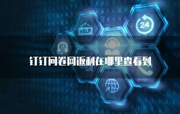 钉钉问卷网返利在哪里查看到